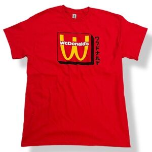 WcDonald’s McDonald’s Crew Member DS Anime Red T Shirt Gildan Adult MEDIUM